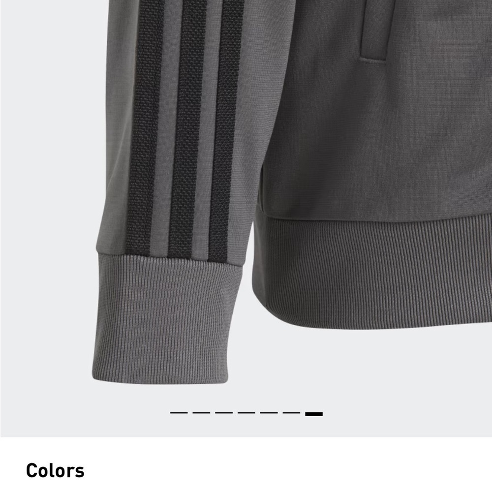 Adidas Grey Zip up track sweater in size small. - Picture 5 of 10